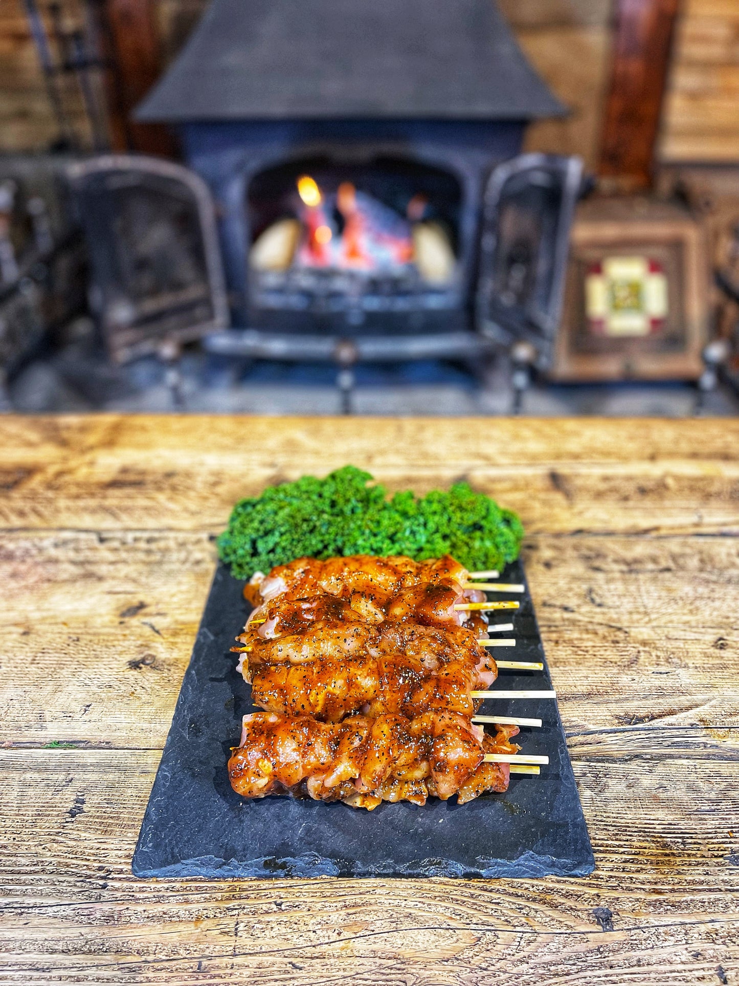 Black Garlic Chicken Kebabs