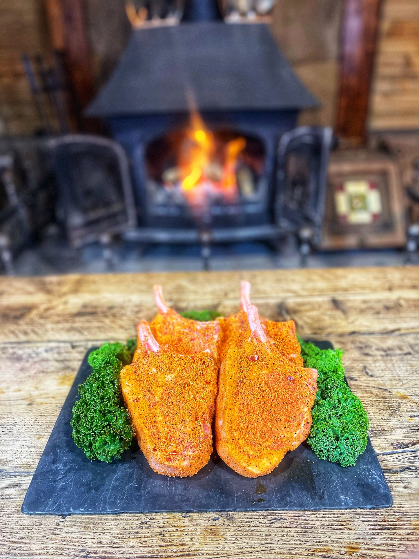 Peppered Tomahawk Pork Steak