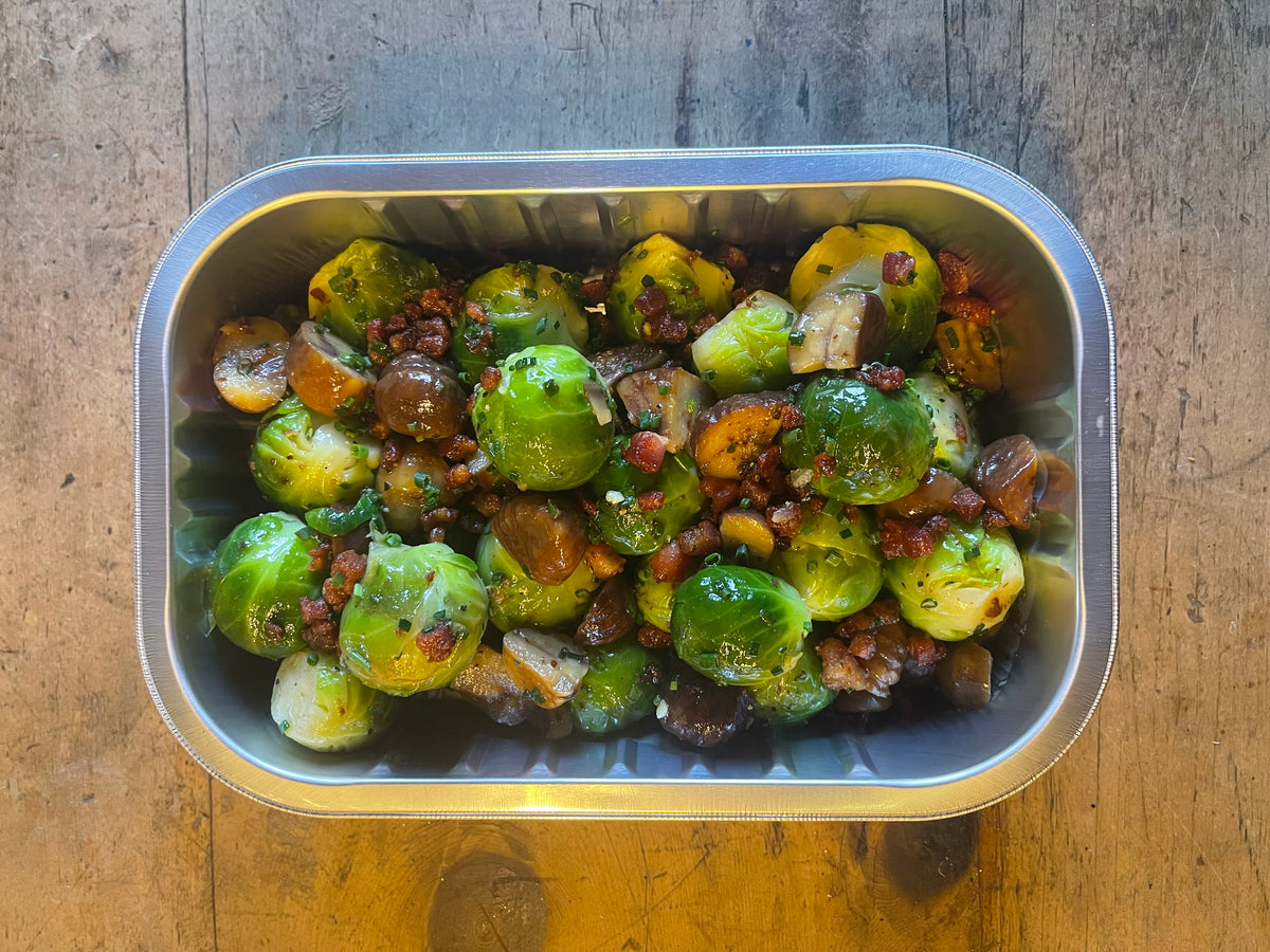 Sprouts with Pancetta and Chestnuts