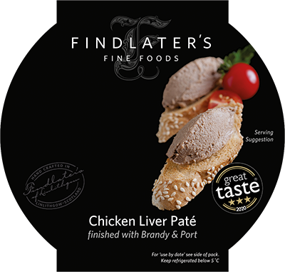 Findlaters Chicken Liver Pâté: Finished with Brandy & Port - 600g