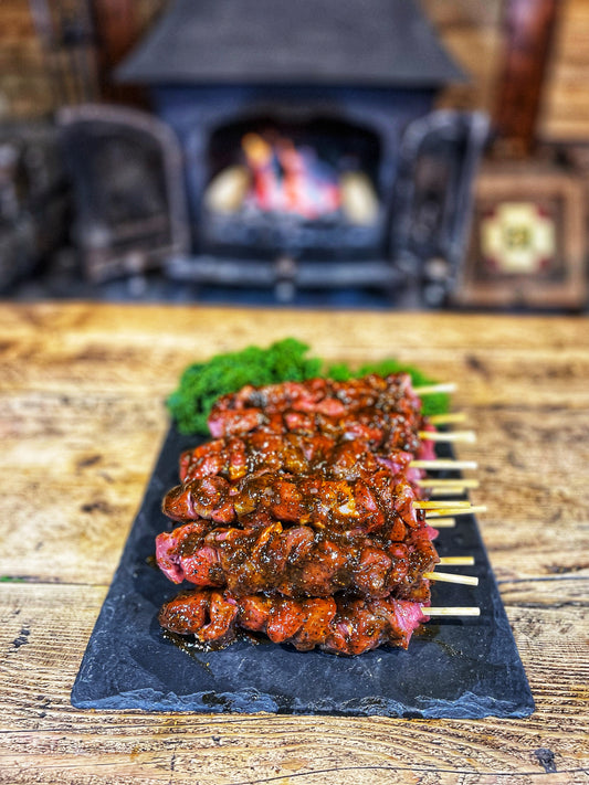 Black Garlic Beef Kebabs