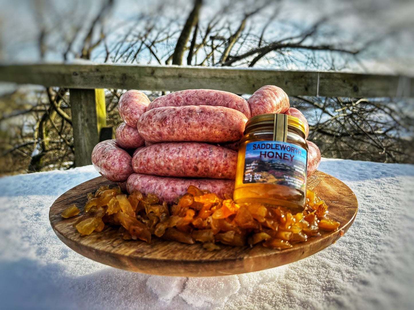 Honey and Stem Ginger Sausages