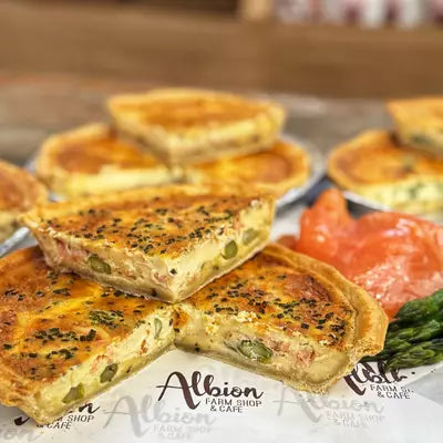 Albion Farm Smoked Salmon & Asparagus Quiche